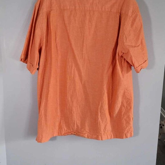 Mens Cubavera orange button up dress shirt. EUC - Picture 8 of 8